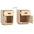 Miniatyrbilde 8 av 11: vidaXL Nattbord 40x34x55 cm heltre furu