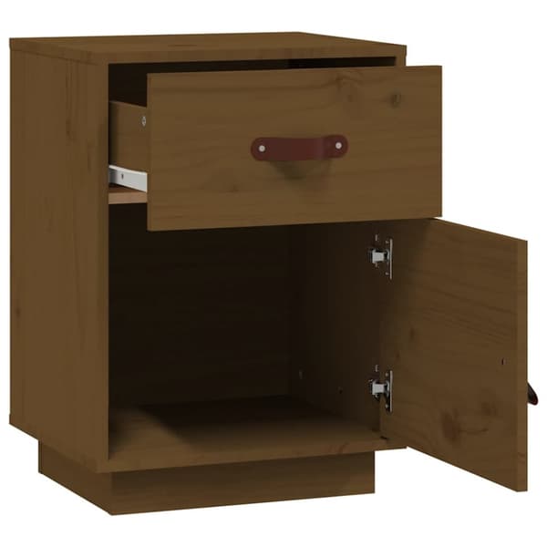 vidaXL Nattbord honningbrun 40x34x55 cm heltre furu
