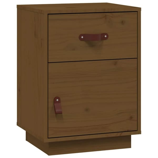 vidaXL Nattbord honningbrun 40x34x55 cm heltre furu