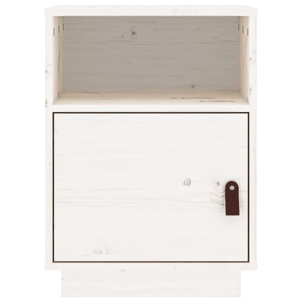 vidaXL Nattbord hvit 40x34x55 cm heltre furu