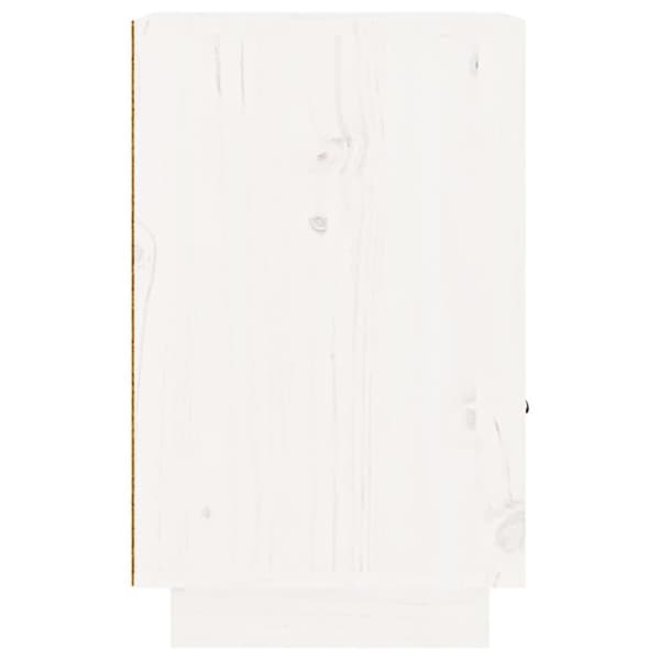 vidaXL Nattbord hvit 40x34x55 cm heltre furu