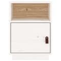 Miniatyrbild 6 av 11: vidaXL Sängbord 2 st vit 40x34x55 cm massiv furu