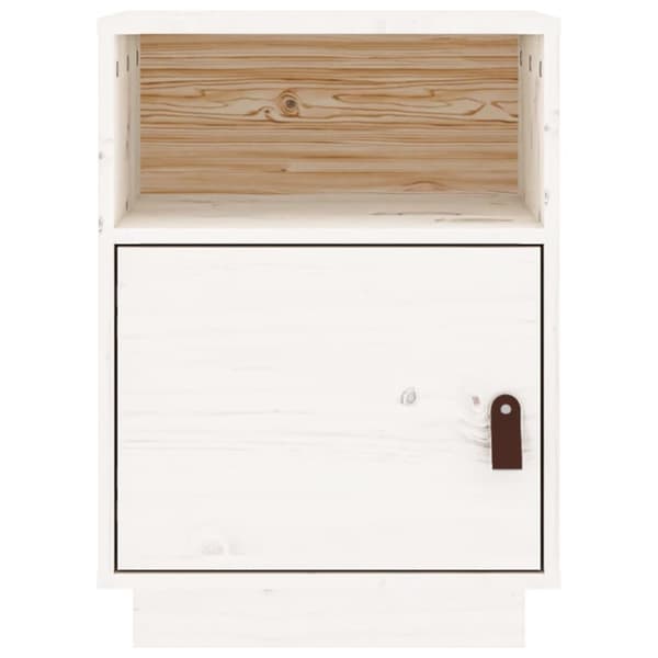 vidaXL Sängbord 2 st vit 40x34x55 cm massiv furu