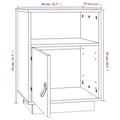 Miniatyrbild 10 av 11: vidaXL Sängbord 2 st vit 40x34x55 cm massiv furu