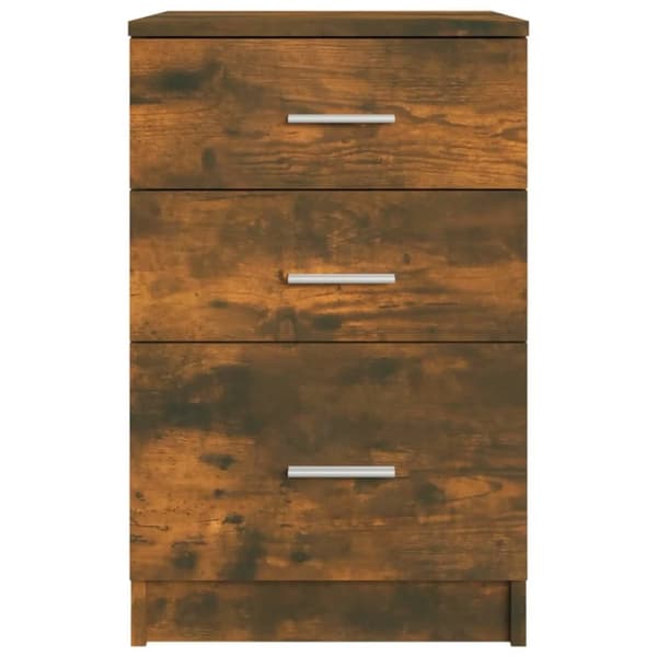 vidaXL Sängbord rökfärgad ek 40x40x63 cm konstruerat trä