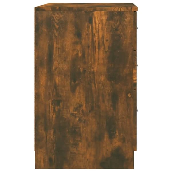vidaXL Sängbord rökfärgad ek 40x40x63 cm konstruerat trä