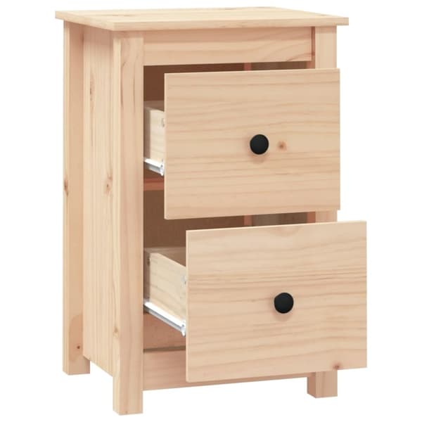 vidaXL Nattbord 2 stk 40x35x61,5 cm heltre furu