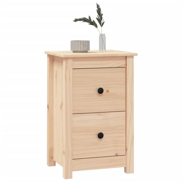 vidaXL Nattbord 2 stk 40x35x61,5 cm heltre furu
