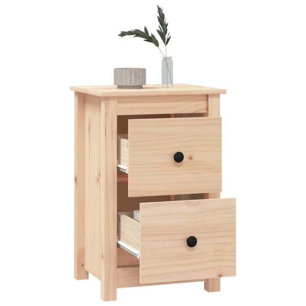 vidaXL Nattbord 2 stk 40x35x61,5 cm heltre furu