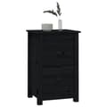 Miniatyrbilde 6 av 11: vidaXL Nattbord svart 40x35x61,5 cm heltre furu