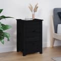 Miniatyrbilde 11 av 11: vidaXL Nattbord svart 40x35x61,5 cm heltre furu