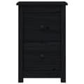 Miniatyrbilde 2 av 11: vidaXL Nattbord svart 40x35x61,5 cm heltre furu