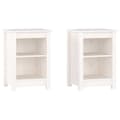 Miniatyrbilde 2 av 11: vidaXL Nattbord 2 stk hvit 40x35x55 cm heltre furu