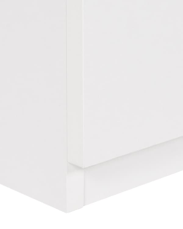 Nattbord Hvit Lyst tre MDF 2 skuffer Skandinavisk stil Moderne Oppbevaring Soverom