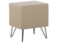 Miniatyrbilde 5 av 8: Nattbord Beige Møbeltrekk i Kunstskinn 48 x 41 x 56 cm 1 Skuff