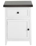 Miniatyrbilde 4 av 8: Nattbord Hvit Brun MDF 40 x 30 x 55 cm Skuffeskap Nattbord Soverom Retro Tradisjonell