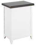 Miniatyrbilde 5 av 8: Nattbord Hvit Brun MDF 40 x 30 x 55 cm Skuffeskap Nattbord Soverom Retro Tradisjonell