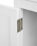 Miniatyrbilde 7 av 8: Nattbord Hvit Brun MDF 40 x 30 x 55 cm Skuffeskap Nattbord Soverom Retro Tradisjonell