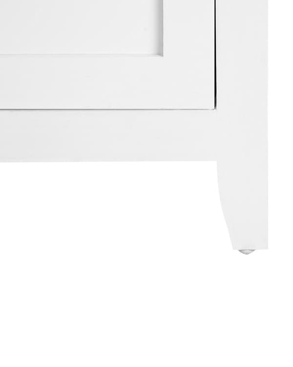 Nattbord Hvit Brun MDF 40 x 30 x 55 cm Skuffeskap Nattbord Soverom Retro Tradisjonell