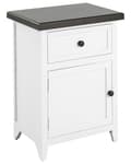 Miniatyrbilde 1 av 8: Nattbord Hvit Brun MDF 40 x 30 x 55 cm Skuffeskap Nattbord Soverom Retro Tradisjonell