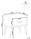 Miniatyrbilde 3 av 9: Nattbord Svart Fløyel Polstring 1 Skuff Minimalistisk Soveromsmøbler Soverom