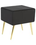 Miniatyrbilde 6 av 9: Nattbord Svart Fløyel Polstring 1 Skuff Minimalistisk Soveromsmøbler Soverom