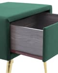Miniatyrbilde 7 av 9: Nattbord Mørkegrønn Grønn Fløyel Polstring 1 Skuff Minimalistisk Soveromsmøbler Soverom