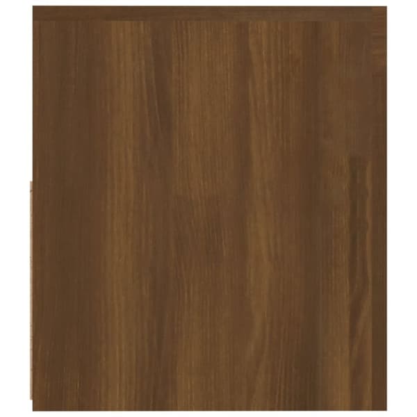 vidaXL Nattbord 2 stk med LED brun eik 60x35x40 cm
