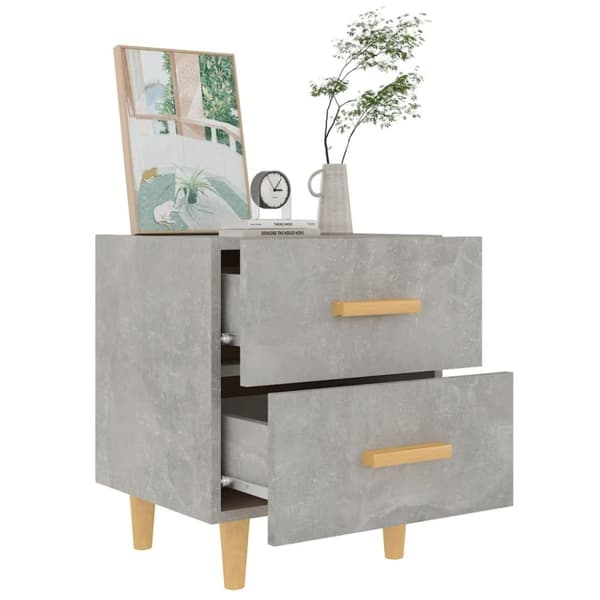 vidaXL sengebord 40x35x47,5 cm 2 stk. betongrå
