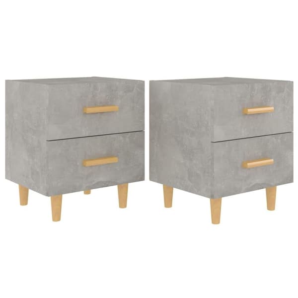 vidaXL sengebord 40x35x47,5 cm 2 stk. betongrå