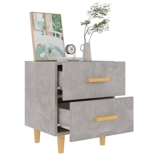 vidaXL sengebord 40x35x47,5 cm betongrå