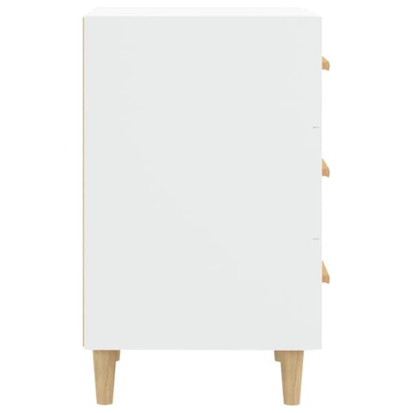 vidaXL sengebord 40x40x66 cm konstrueret træ hvid