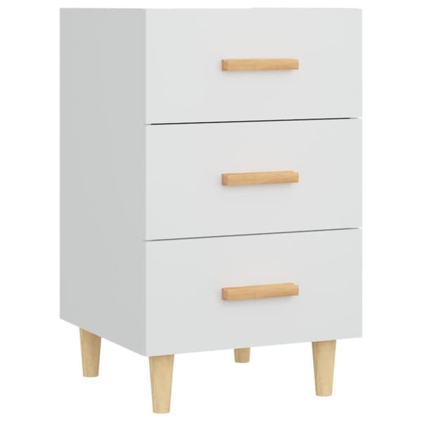 vidaXL sengebord 40x40x66 cm konstrueret træ hvid