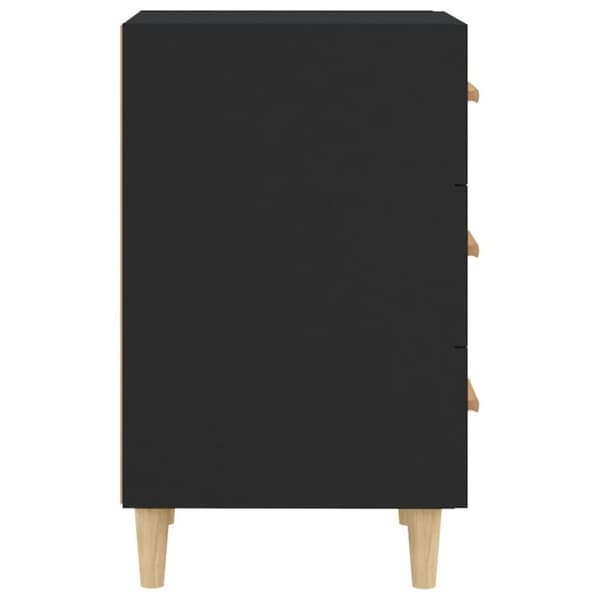 vidaXL sengebord 40x40x66 cm konstrueret træ sort