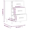 Miniatyrbillede 7 af 10: vidaXL sengebord 40x40x66 cm konstrueret træ sort