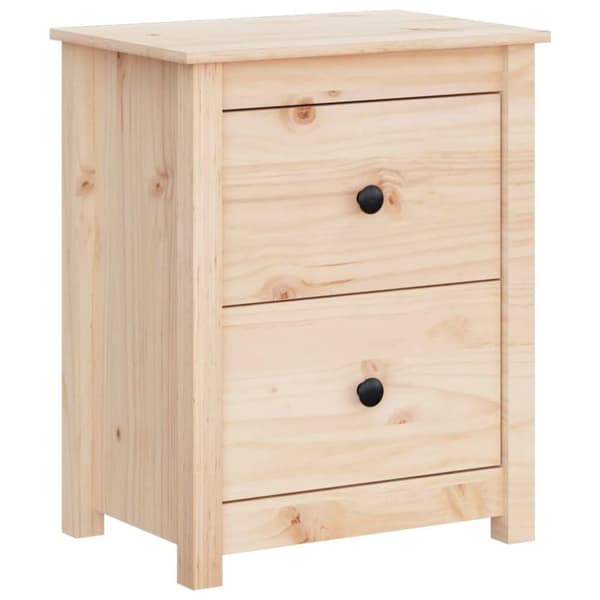 vidaXL sengebord 50x35x61,5 cm massivt fyrretræ