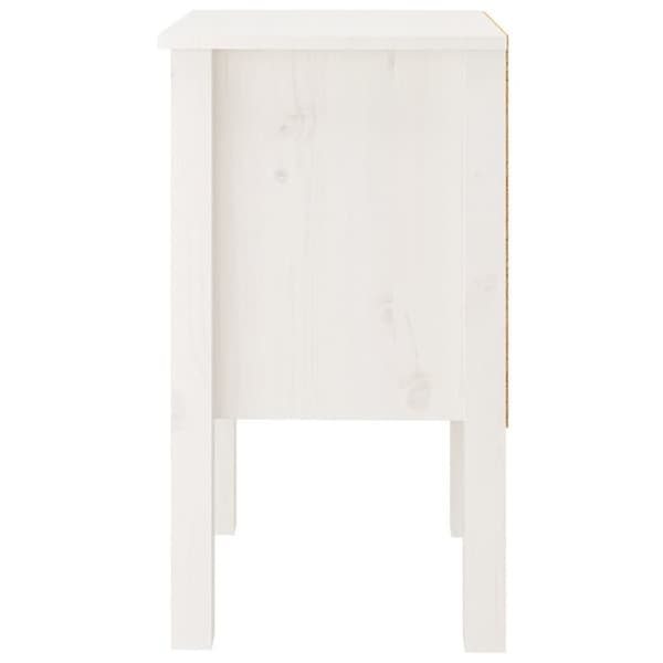 vidaXL sengebord 40x35x61,5 cm massivt fyrretræ hvid
