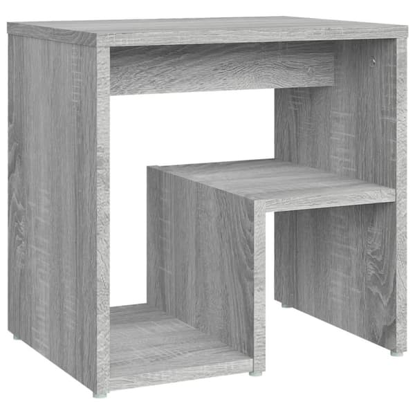 vidaXL sengeborde 2 stk. 40x30x40 cm konstrueret træ grå sonoma-eg