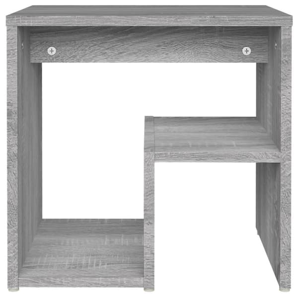 vidaXL sengeborde 2 stk. 40x30x40 cm konstrueret træ grå sonoma-eg