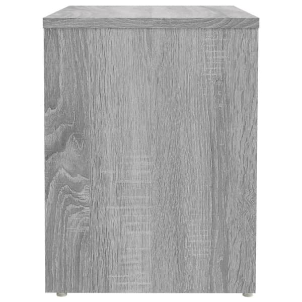 vidaXL sengeborde 2 stk. 40x30x40 cm konstrueret træ grå sonoma-eg