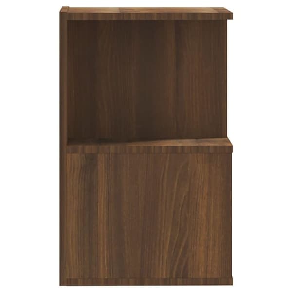 vidaXL sengeborde 2 stk. 35x35x55 cm konstrueret træ brun egetræsfarve