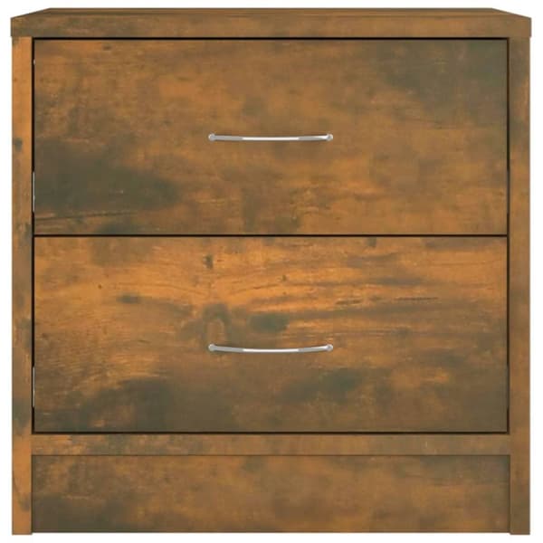 vidaXL sengebord 40x30x40 cm konstrueret træ røget egetræsfarve