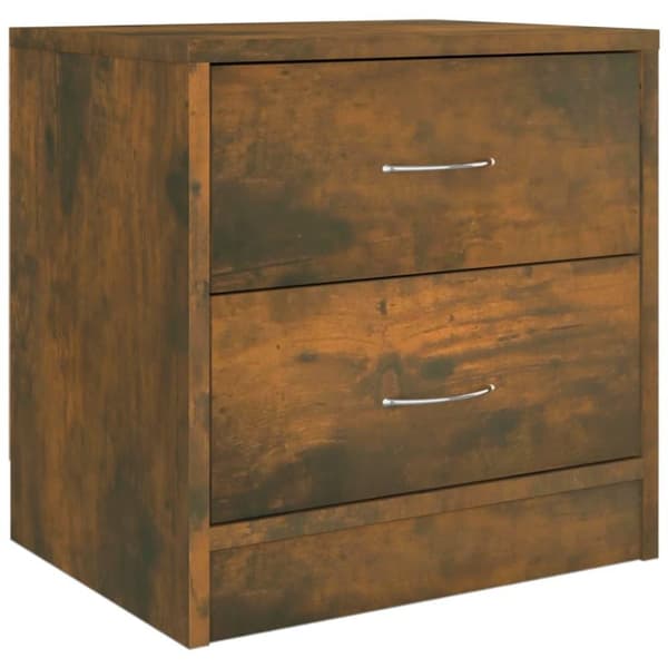 vidaXL sengebord 40x30x40 cm konstrueret træ røget egetræsfarve