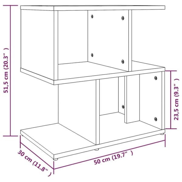 vidaXL sengeborde 2 stk. 50x30x51,5 cm konstrueret træ brunt egetræ