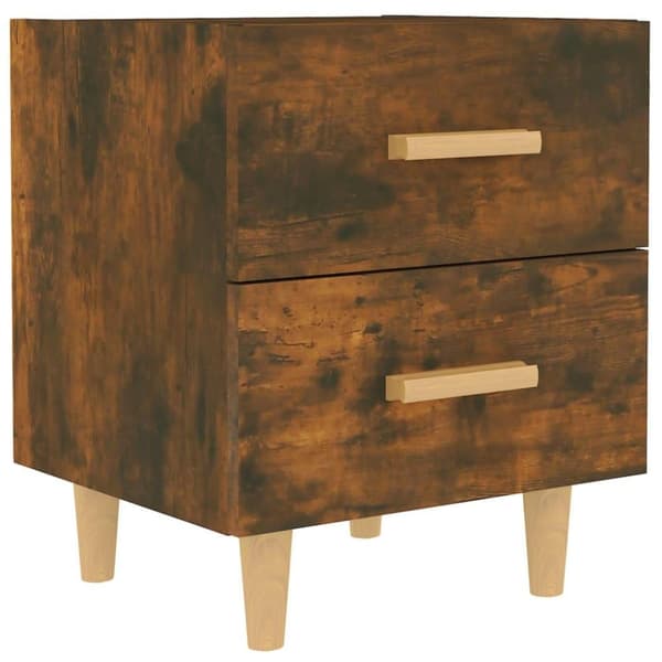 vidaXL sengebord 40x35x47,5 cm røget egetræsfarve