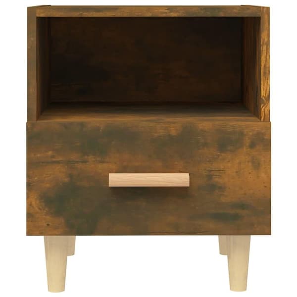 vidaXL sengeborde 2 stk. 40x35x47 cm røget egetræsfarve