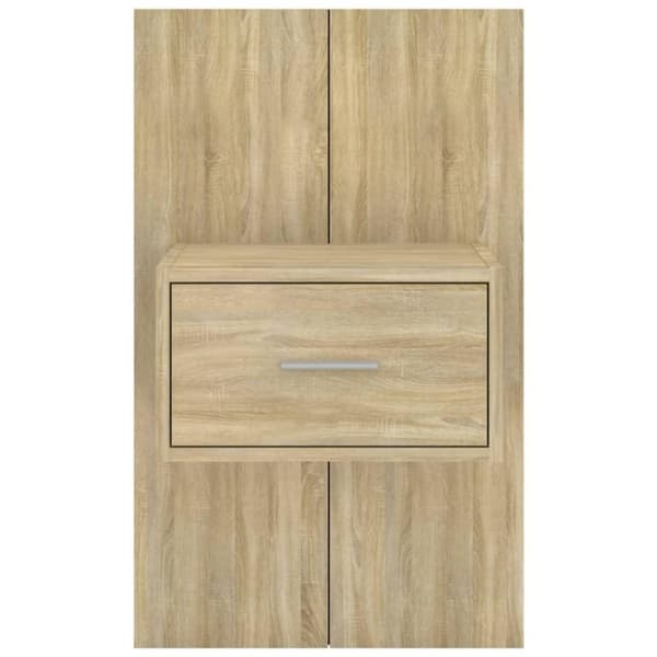 vidaXL Veggmontert nattbord sonoma oak