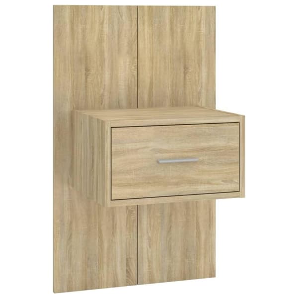 vidaXL Veggmontert nattbord sonoma oak