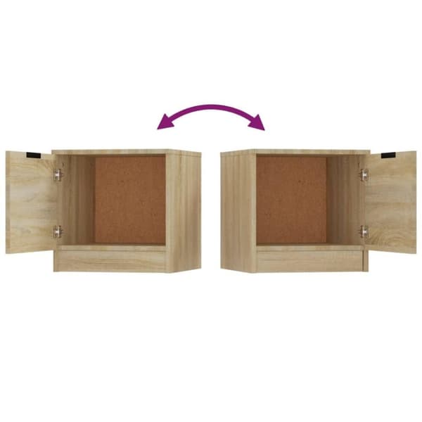 vidaXL Nattbord 2 stk sonoma eik 40x39x40 cm