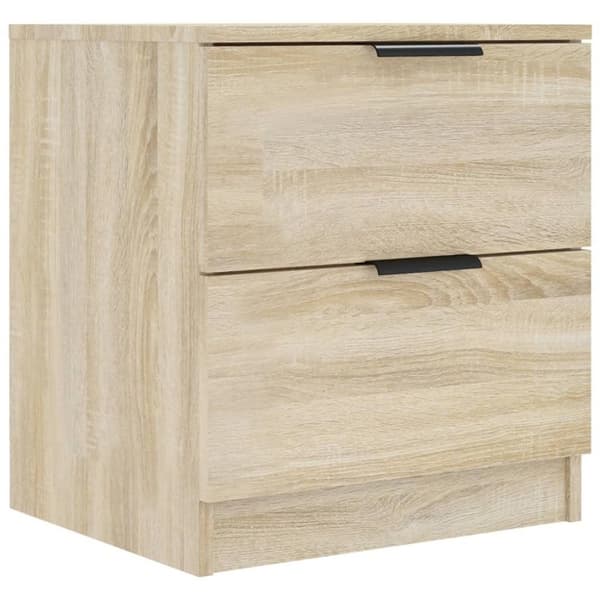 vidaXL Sängbord 2 st sonoma-ek konstruerat trä